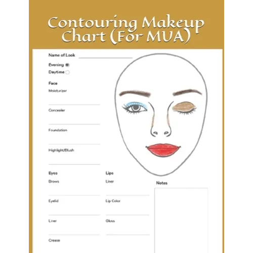 Contouring Makeup Chart: Paper Chart for Makeup Artist