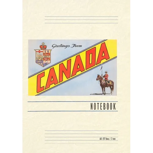Vintage Lined Notebook Greetings from Canada