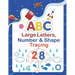 Large ABC Letters, Numbers & Shapes Tracing: This big alphabet tracing book will help your kids learn to draw ABC, numbers, and shapes