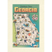 Vintage Lined Notebook Greetings from Georgia, Map