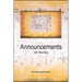 Announcements: On Novelty