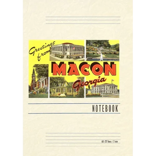 Vintage Lined Notebook Greetings from Macon