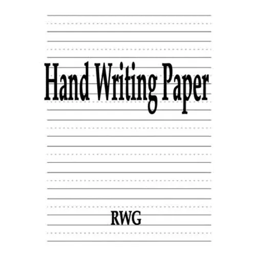 Hand Writing Paper: 100 Pages 8.5" X 11"