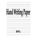 Hand Writing Paper: 100 Pages 8.5" X 11"
