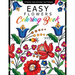 Easy Flowers Coloring Book: Stress Relieving Patterns Coloring Book for Adults, Girls and Children
