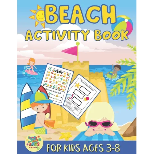 Beach activity book for kids ages 3-8: beach gift for kids ages 3 and up