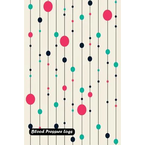 Blood Pressure Log: geometric pattern background from lines and circle cover