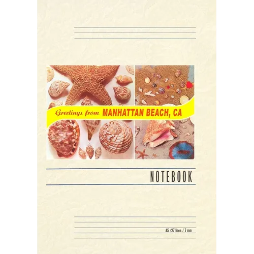 Vintage Lined Notebook Greetings from Manhattan Beach