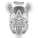 Rhinos Coloring Book for Grown-Ups 1