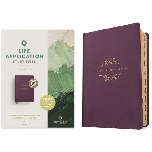 NLT Life Application Study Bible, Third Edition (Leatherlike, Purple, Indexed, Red Letter)