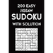 200 Easy Jigsaw Sudoku With Solution: 9x9, Puzzle Book, 2 puzzles per page