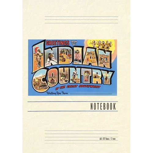 Vintage Lined Notebook Greetings from Indian Country