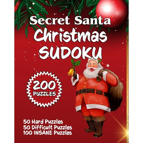 Secret Santa Christmas Sudoku: 200 Sudoku Puzzles