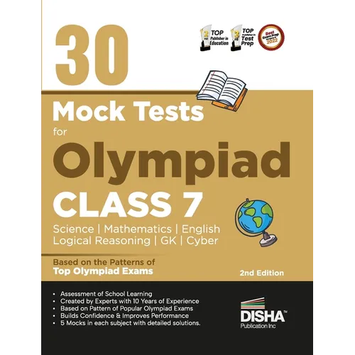 30 Mock Test Series for Olympiads Class 7 Science, Mathematics, English, Logical Reasoning, GK/ Social & Cyber 2nd Edition
