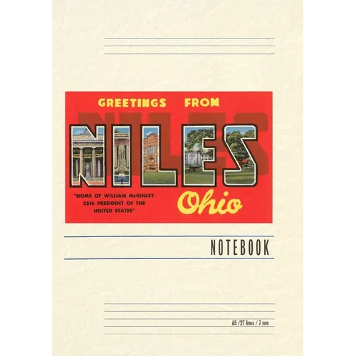 Vintage Lined Notebook Greetings from Niles