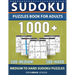 Sudoku Puzzles Book for Adults 1000+: Medium to Hard Sudoku Puzzle book 500 + Medium 500 + Hard with Full Solutions