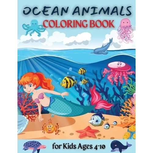 Ocean Coloring Book: Cute Ocean Animals