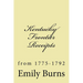 Kentucky Frontier Receipts: from 1775-1792