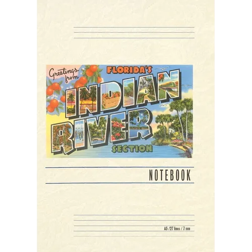 Vintage Lined Notebook Greetings from Indian River, Florida
