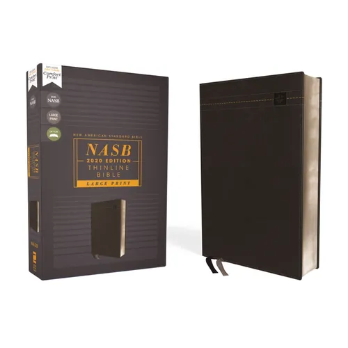 Nasb, Thinline Bible, Large Print, Leathersoft, Black, Red Letter Edition, 2020 Text, Comfort Print