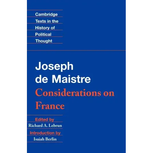 Maistre: Considerations on France