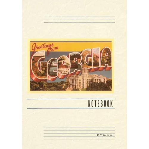 Vintage Lined Notebook Greetings from Georgia