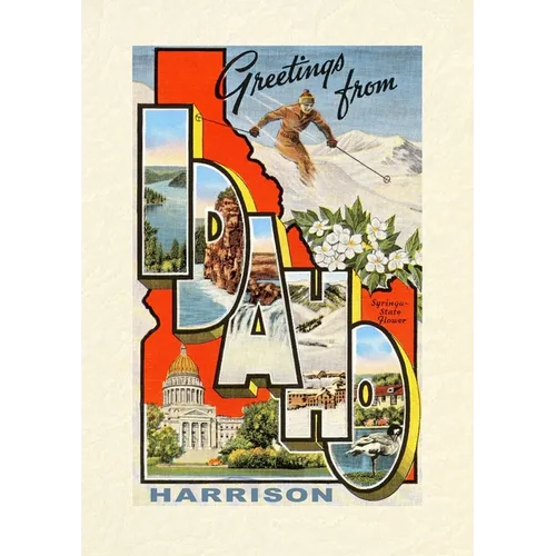 Vintage Lined Notebook Greetings from Harrison