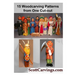 15 Woodcarving Patterns from One Cut Out