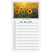 To Do List Notepad: Sunflowers, Checklist, Task Planner for Grocery Shopping, Planning, Organizing