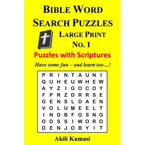 Bible Word Search Puzzles, Large Print No. 1: 50 Puzzles with Scriptures
