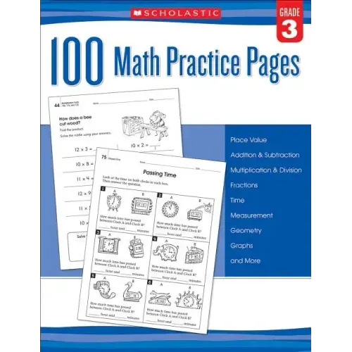 100 Math Practice Pages: Grade 3