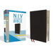 NIV, Thinline Bible, Giant Print, Bonded Leather, Black, Indexed, Red Letter Edition