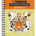 Brain Games - Sticker by Number: Animals - 2 Books in 1 (42 Images to Sticker)