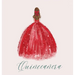 Quinceanera Guest Book with red dress (hardback)