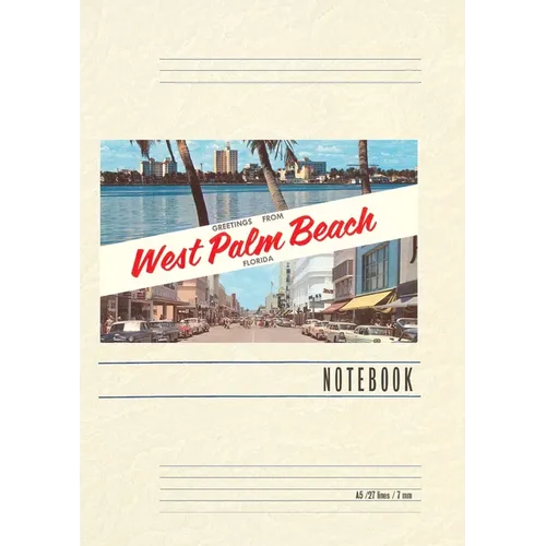 Vintage Lined Notebook Greetings from West Palm Beach, Florida