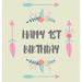 First birthday guest book (Hardcover): Birthday guest book, first birthday book, party and birthday celebrations decor, memory book, 1st birthday, hap