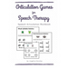 Articulation Games For Speech Therapy: Speech Articulation Workbook