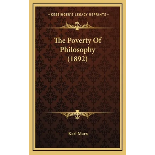 The Poverty Of Philosophy (1892)
