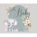 Hello Baby, Baby Shower hardback Guest Book (landscape)