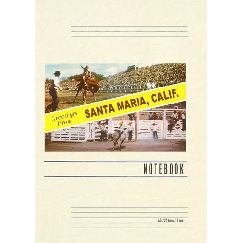 Vintage Lined Notebook Greetings from Santa Maria, California