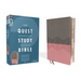 Niv, Quest Study Bible, Leathersoft, Gray/Pink, Comfort Print: The Only Q and A Study Bible