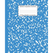 Marbled Composition Notebook: Blue Marble Wide Ruled Paper Subject Book