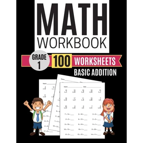 Math Workbook Grade 1 Basic Addition 100 Worksheets