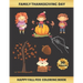 Family Thanksgiving Day, Happy Fall Fox Coloring Book: FOR KIDS (4-9 YEARS OF AGE) - Children's Activity Books - BONUS HANGMAN + MAZE - Creative Gift