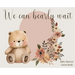 We Can Bearly Wait, Baby Shower hardback Guest Book (landscape)