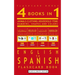 4 books in 1 - English to Spanish Kids Flash Card Book: Black and White Edition: Learn Spanish Vocabulary for Children