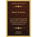 Return To Nature: The True Natural Method Of Healing And Living And The True Salvation Of The Soul, Paradise Regained V1