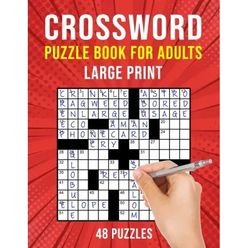 Crossword Puzzle Books for Adults Large Print: 48 Cross Word Puzzles for Adults or Seniors (US Version)