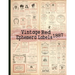 Vintage Red Ephemera Labels 1887: Vintage Labels Ephemera Series