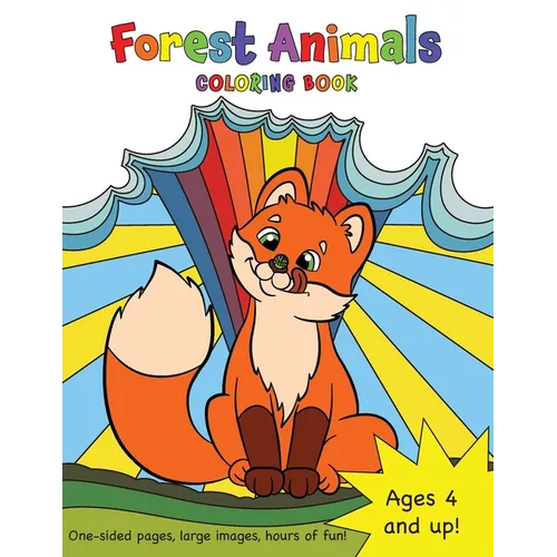 Forest Animals Coloring Book for Kids Ages 4-8!